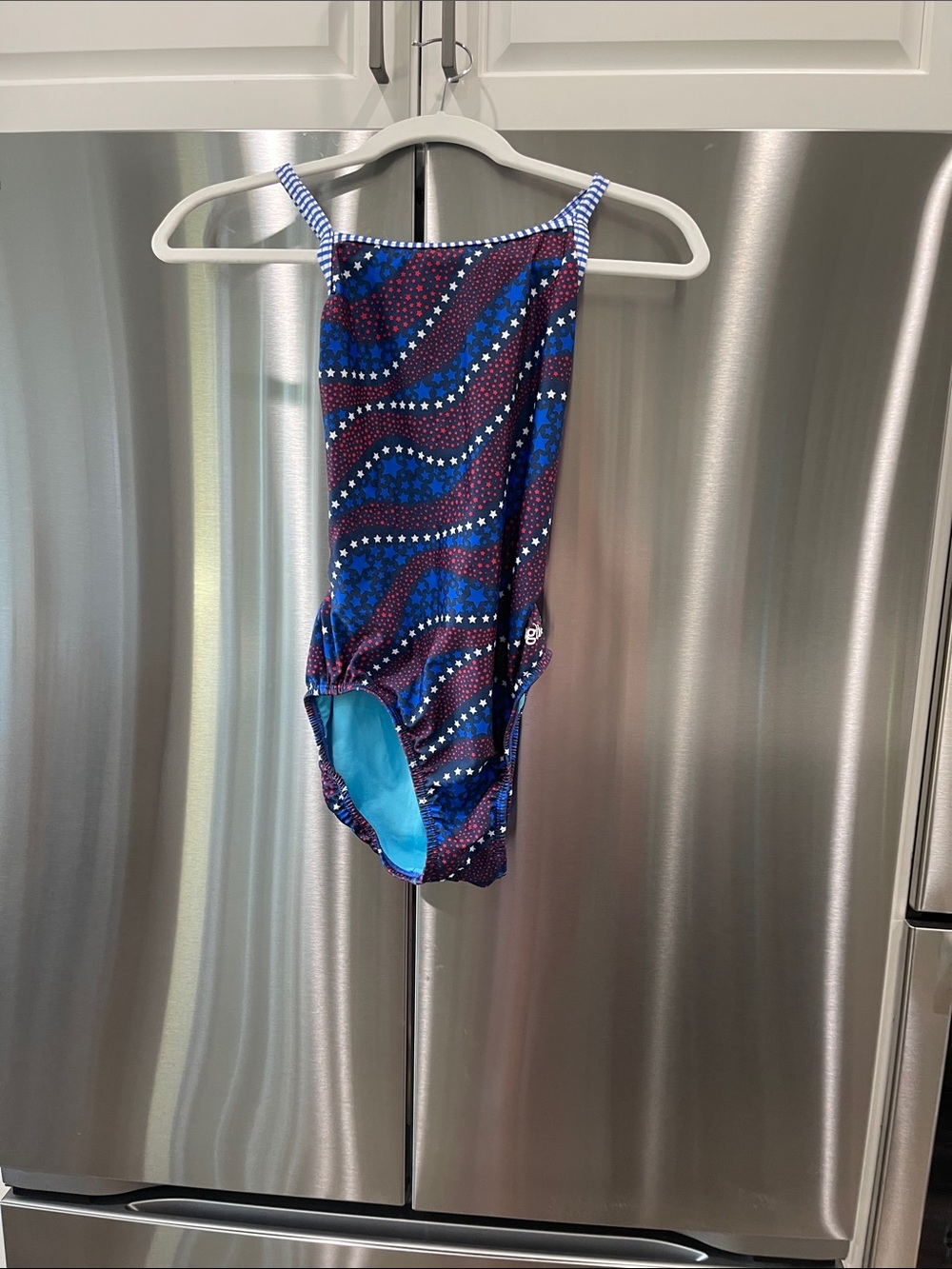Women’s Red White & Blue Star-Stripe One-Piece Swimsuit